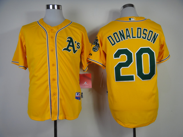 Men Oakland Athletics 20 Donaldson Yellow MLB Jerseys